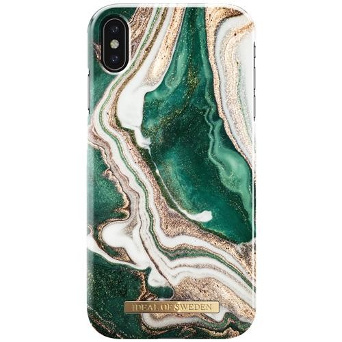 iDeal of Sweden - iPhone XS Max Hülle, Designer Case Golden Jade Marble