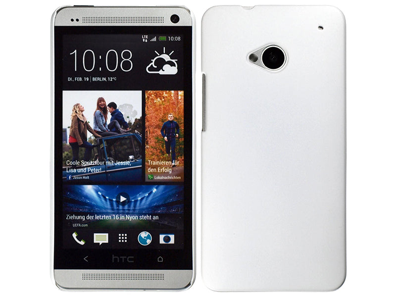 Weiss Hard Case Hülle HTC One M7