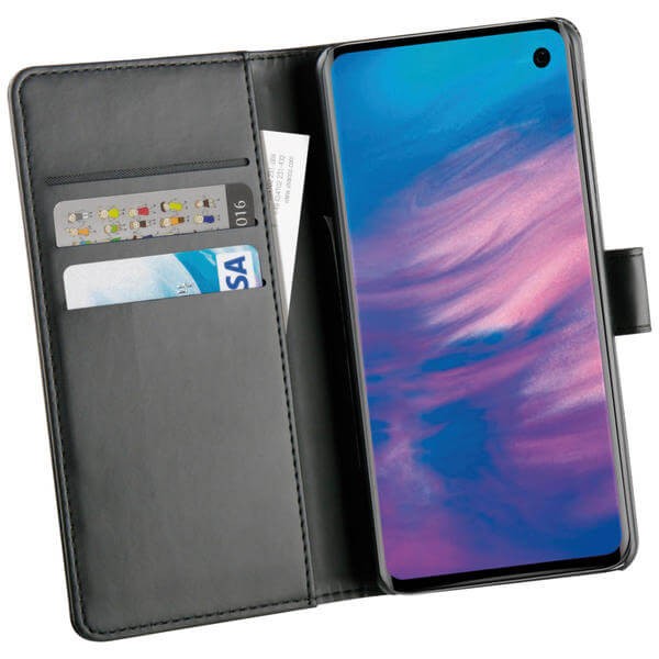 Vivanco Kunstleder Buchklapptasche mit Standfunktion für Samsung Galaxy S10 Plus