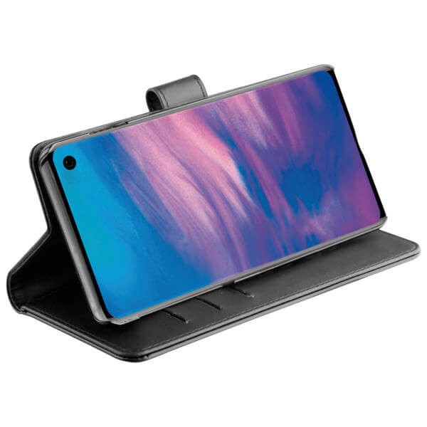 Vivanco Kunstleder Buchklapptasche mit Standfunktion für Samsung Galaxy S10 Plus