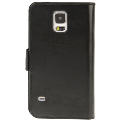 Leder Kreditkarte Etui Tasche Samsung Galaxy S5 Schwarz