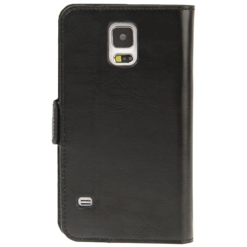 Leder Kreditkarte Etui Tasche Samsung Galaxy S5 Schwarz