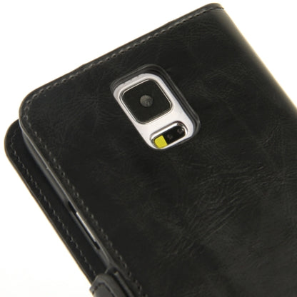 Leder Kreditkarte Etui Tasche Samsung Galaxy S5 Schwarz