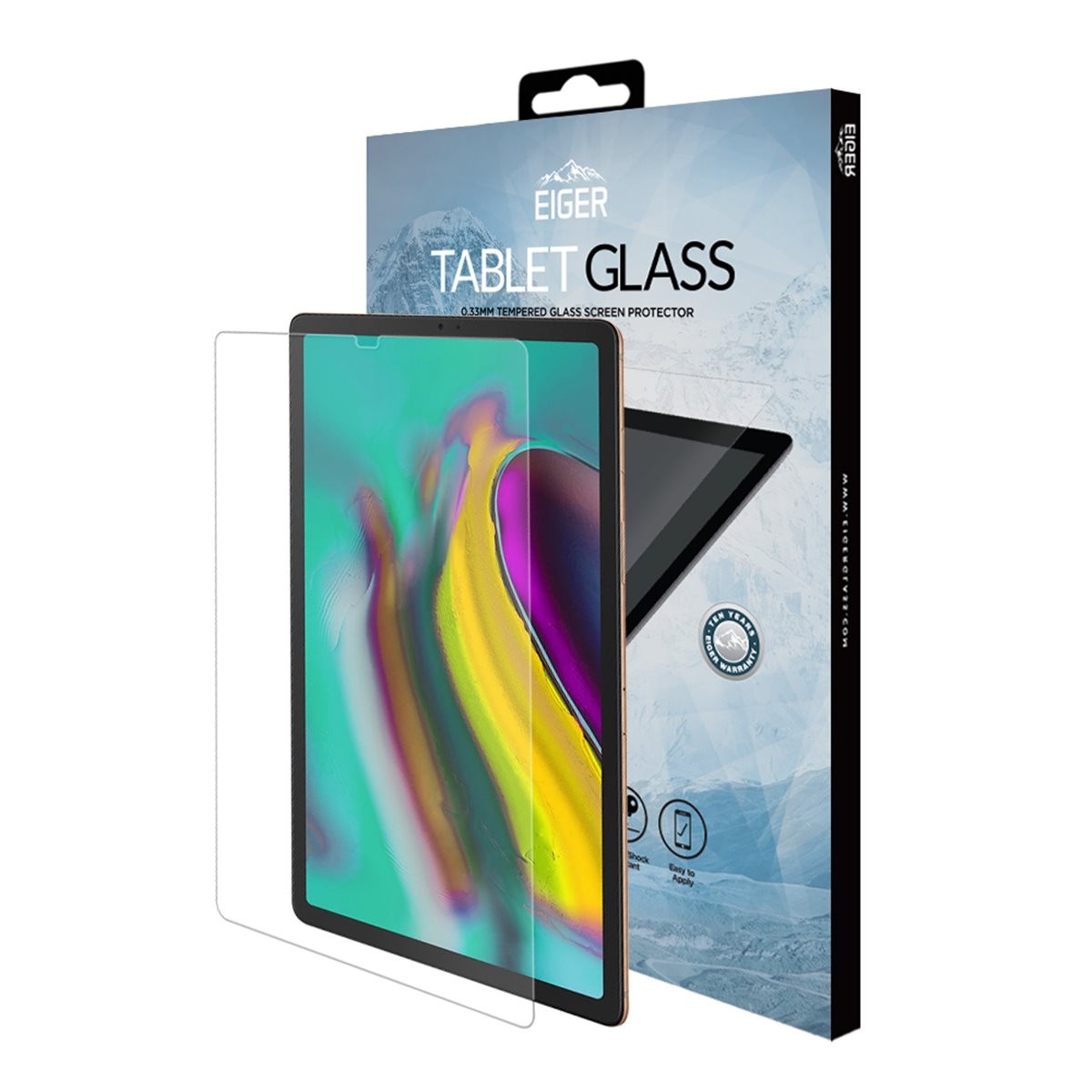 EIGER 2.5D GLASS DISPLAY GLAS FÜR SAMSUNG GALAXY TAB S5E 10.5 (2019), CLEAR