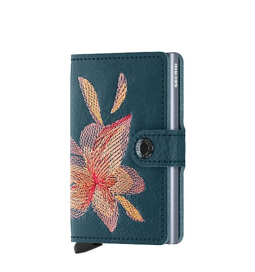 SECRID Miniwallet Stitch Magnolia petrolio