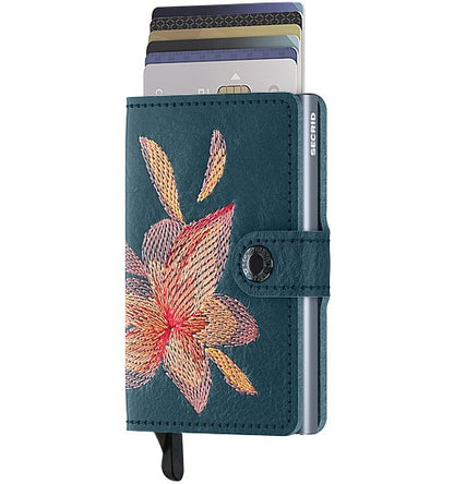 SECRID Miniwallet Stitch Magnolia petrolio