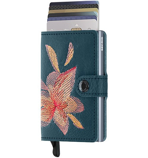 SECRID Miniwallet Stitch Magnolia petrolio