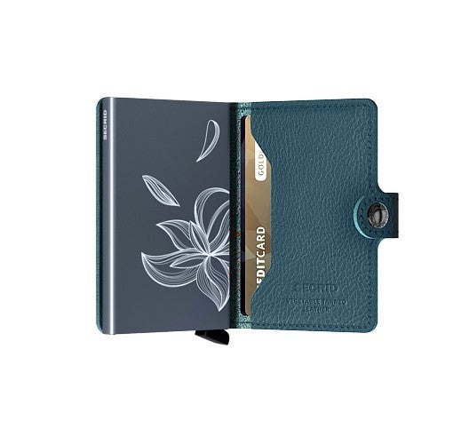 SECRID Miniwallet Stitch Magnolia petrolio