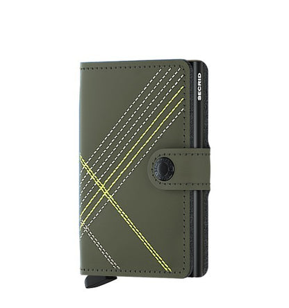 SECRID Miniwallet Matte Stitch Linea lime