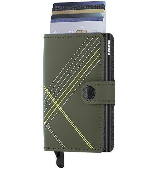 SECRID Miniwallet Matte Stitch Linea lime