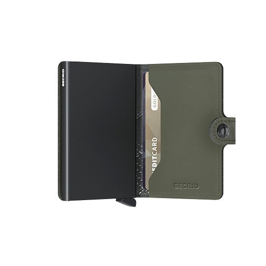 SECRID Miniwallet Matte Stitch Linea lime