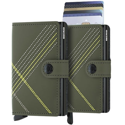 SECRID Miniwallet Matte Stitch Linea lime
