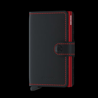 SECRID MINIWALLET MATTE, BLACK & RED
