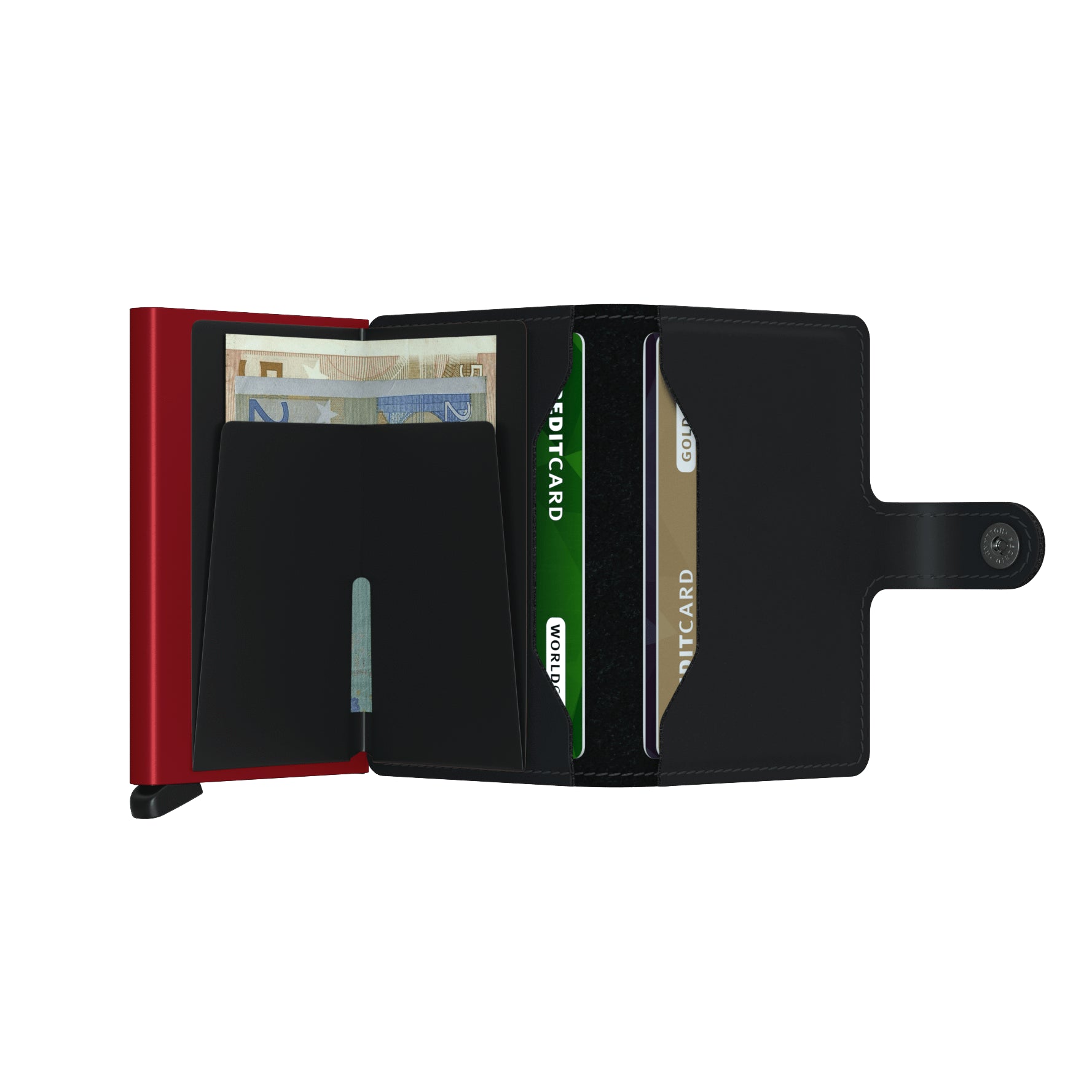 SECRID MINIWALLET MATTE, BLACK & RED
