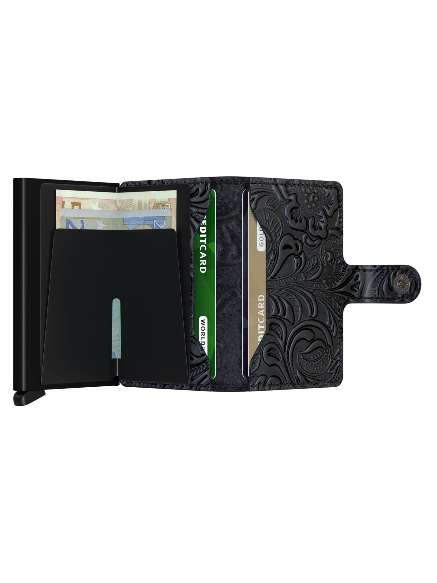 SECRID Geldbörse - Miniwallet Ornament Schwarz