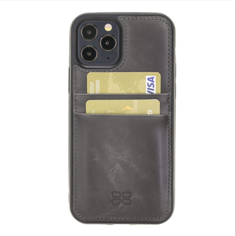 Flex Cover Back Leder Case mit Kartenfach für iPhone 12 6.7
