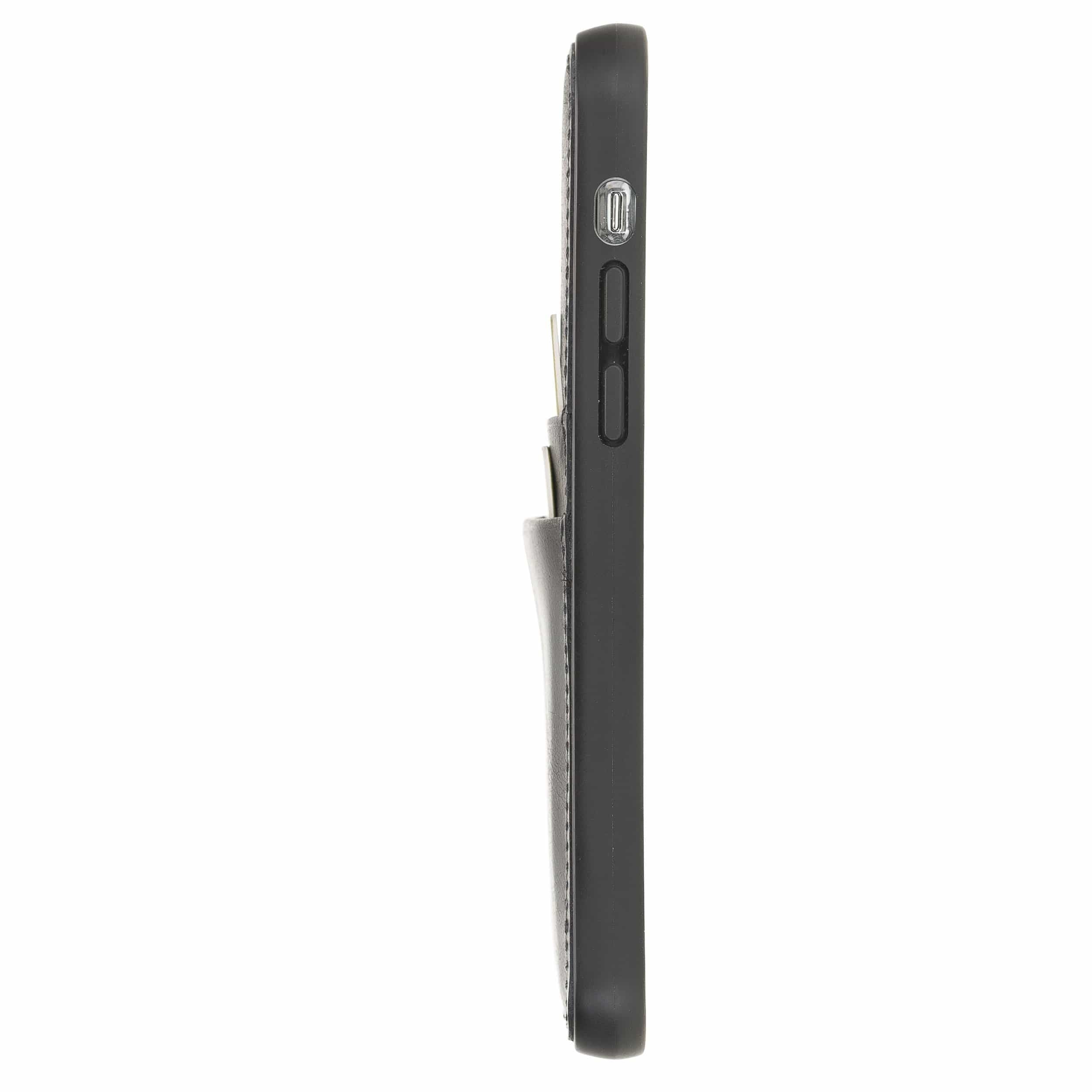 Flex Cover Back Leder Case mit Kartenfach für iPhone 12 & Pro