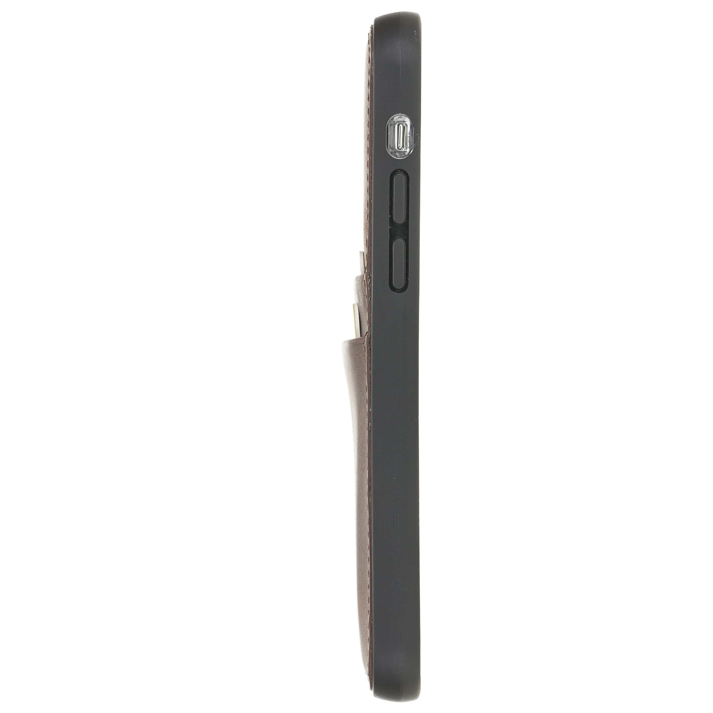 Flex Cover Back Leder Case mit Kartenfach für iPhone 12 & Pro