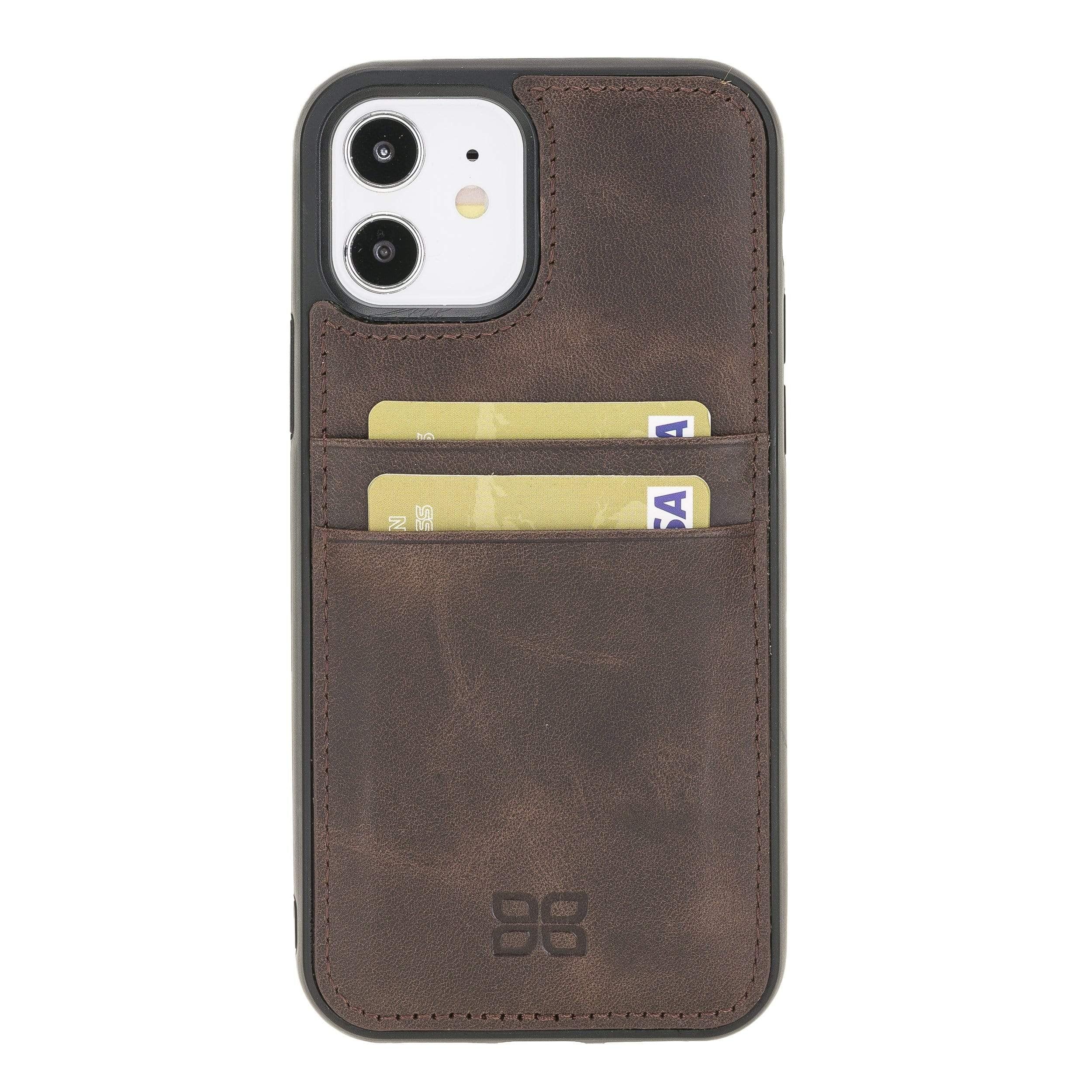 Flex Cover Back Leder Case mit Kartenfach für iPhone 12 & Pro