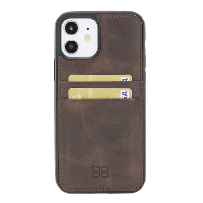 Flex Cover Back Leder Case mit Kartenfach für iPhone 12 & Pro