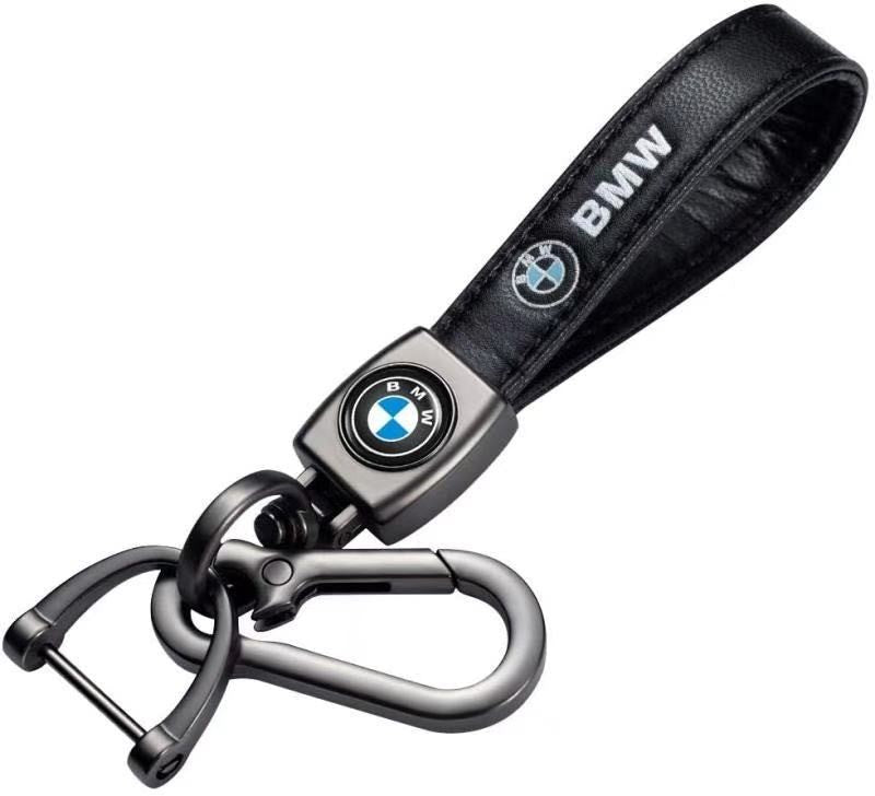 Leder Schlüsselanhänger für BMW (Schwarz)
