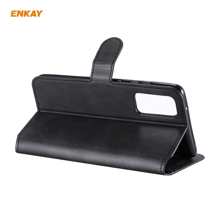 Samsung Galaxy S20 FE / S20 Lite Magnetic Flip Leder Case mit Holder & Card Slots & Wallet Schwarz