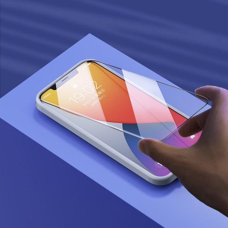 Max Benks V Hochauflösend, explosionsgeschützt und stoßfest Tempered Glass Metall Staubdichtes für iPhone 12 Pro Max