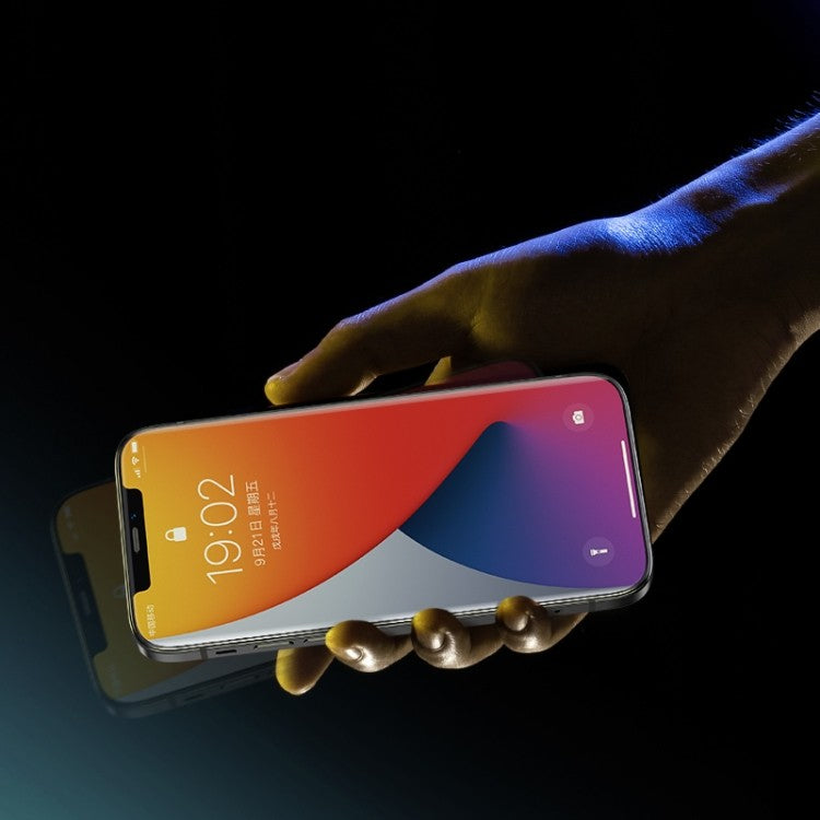 Max Benks V Hochauflösend, explosionsgeschützt und stoßfest Tempered Glass Metall Staubdichtes für iPhone 12 Pro Max
