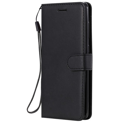 Samsung Galaxy A21s Handyhülle aus Leder mit Halter Kartenfächern Brieftasche (Schwarz)