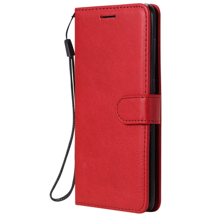 Samsung Galaxy A21s Handyhülle aus Leder mit Halter Kartenfächern Brieftasche Rot