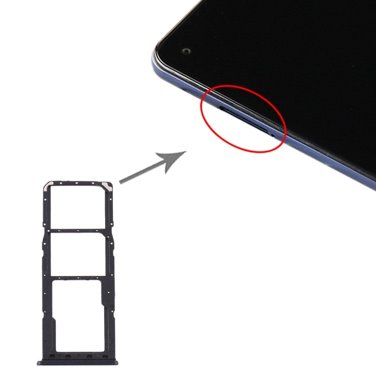 Micro SD Card Tray for Samsung Galaxy A21s Schwarz