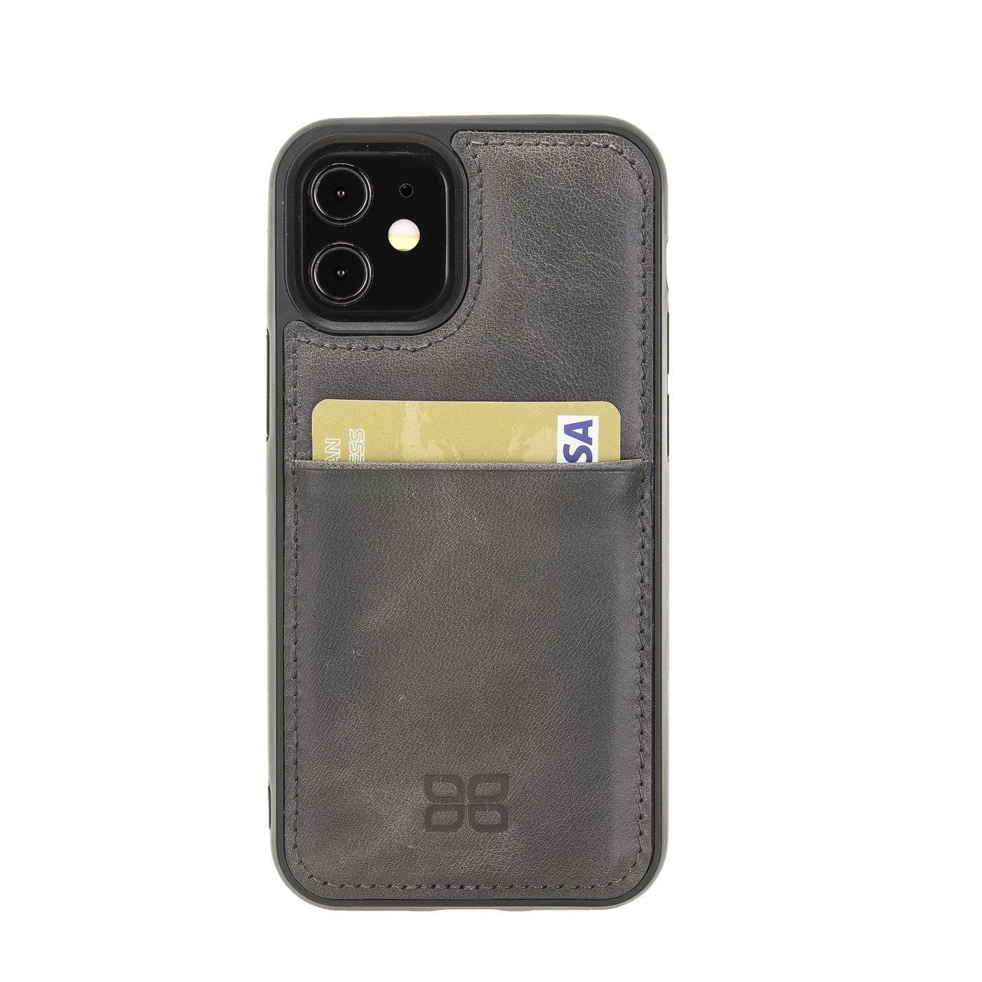 Bouletta Flex Cover Back Leder Case für iPhone 12 mini Tiana Tan with Effect
