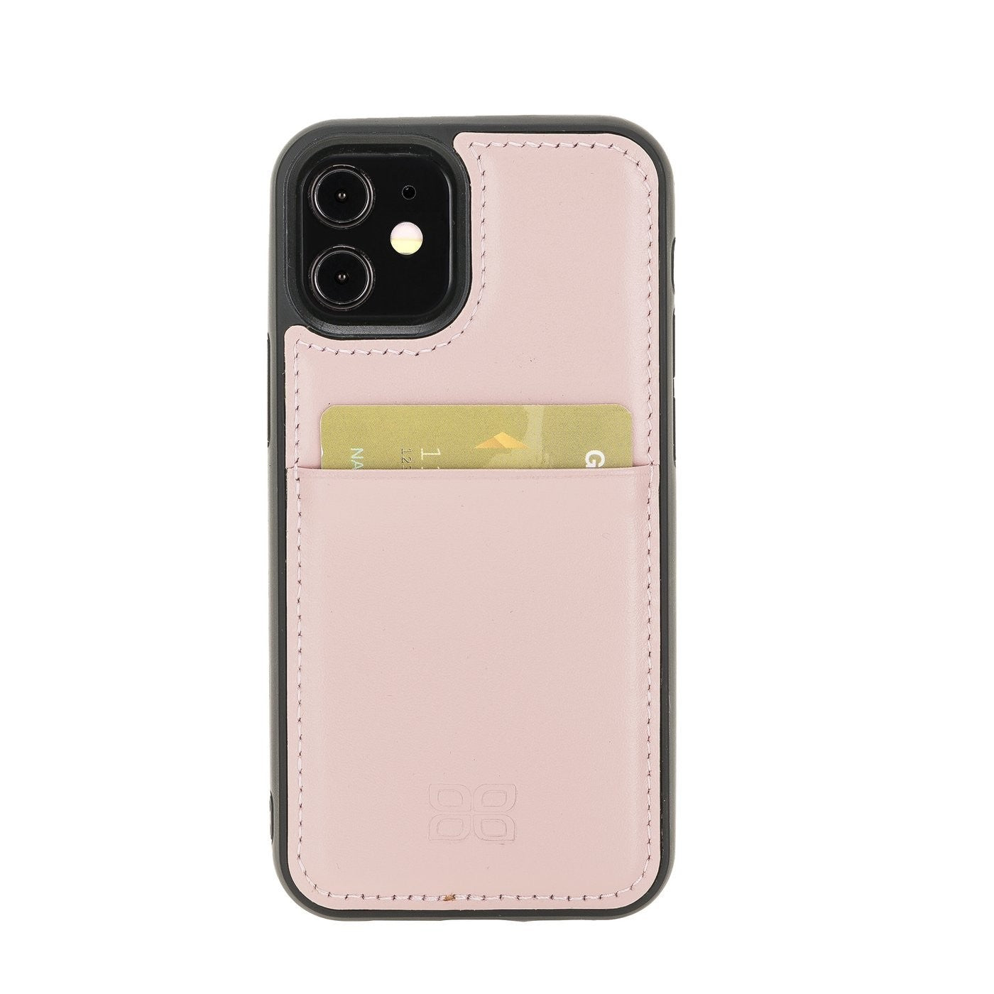 Bouletta Flex Cover Back Leder Case für iPhone 12 mini Nude Pink