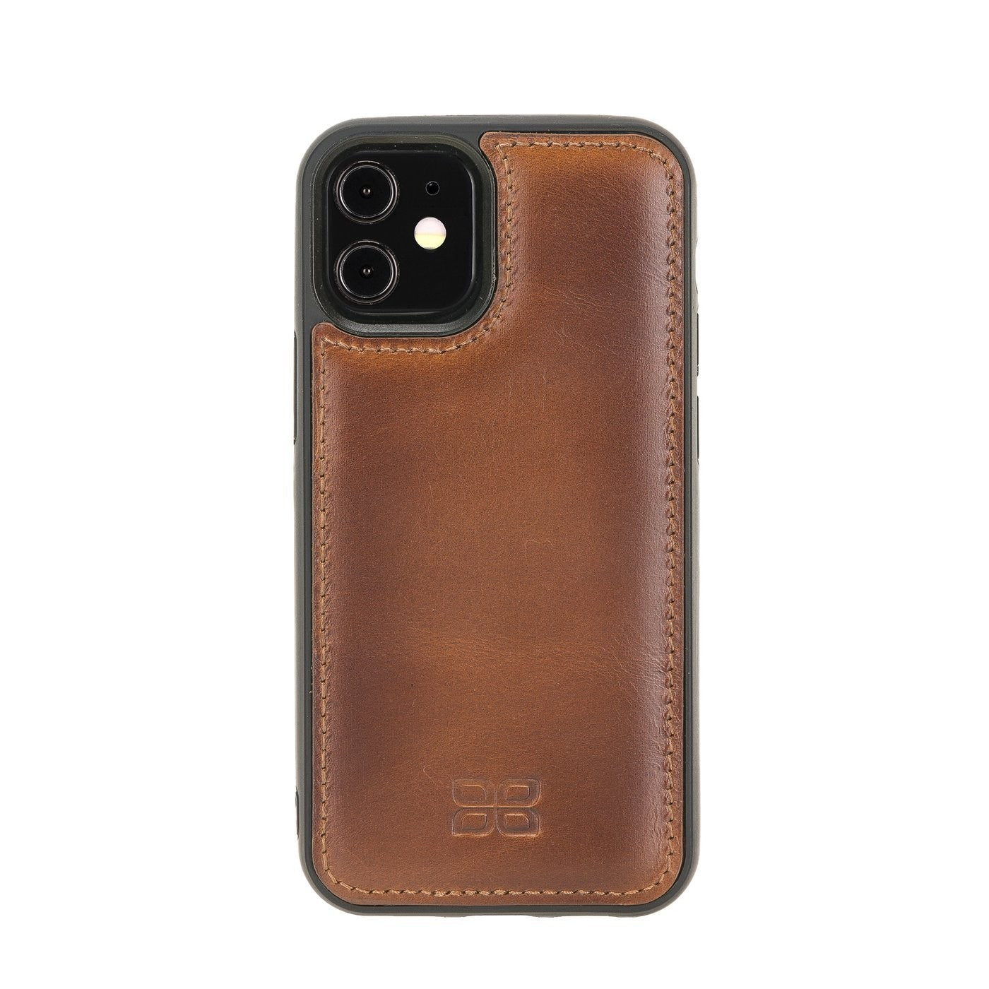 Bouletta Flex Cover Back Leder Case für iPhone 12 mini Rustic Tan with Effect