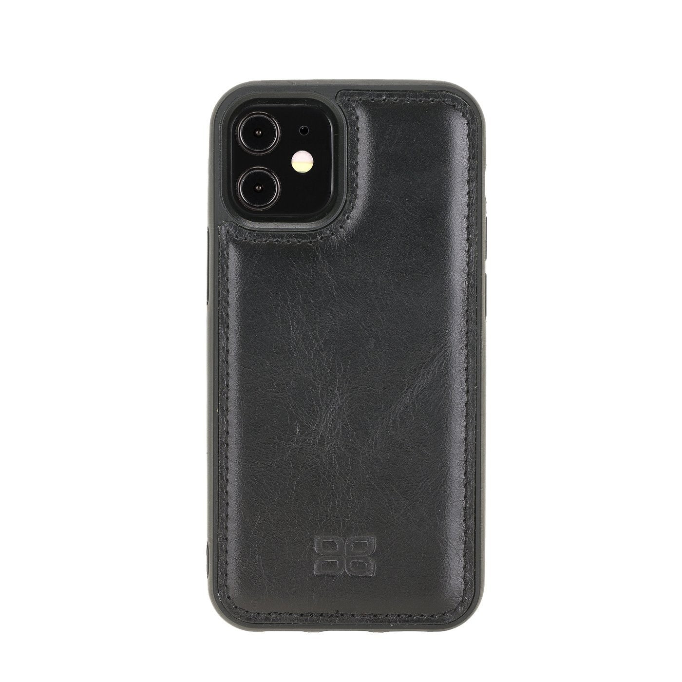 Bouletta Flex Cover Back Leder Case für iPhone 12 mini Rustic Black