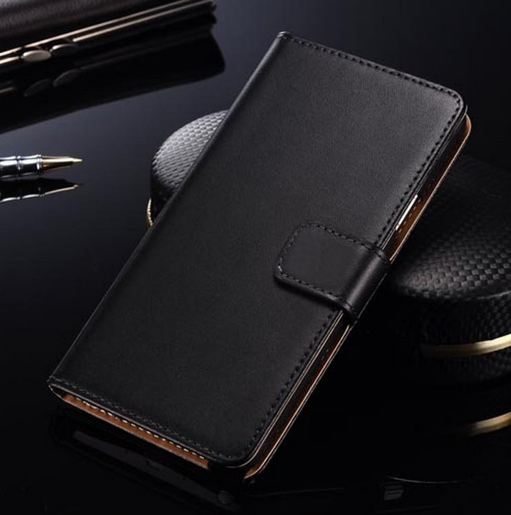 Schwarz Leder Kreditkarte Etui Samsung Galaxy S6