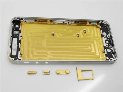 iPhone 5 Alu Backcover Rückseite Weiss Gold (ohne vorm)