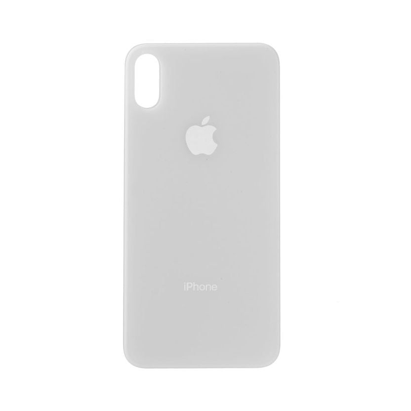 iPhone X Rückseite Backglas Akkudeckel Weiss mit grosses Loch