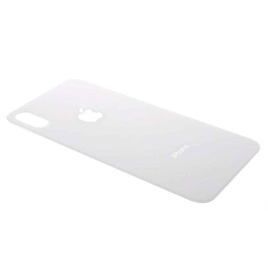 iPhone X Rückseite Backglas Akkudeckel Weiss mit grosses Loch