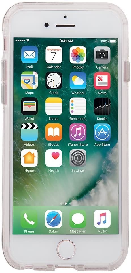 Case Mate - iPhone SE 2020 , iPhone 7, 8 Hardcase Hülle Naked Tough Waterfall - Transparent / Silber