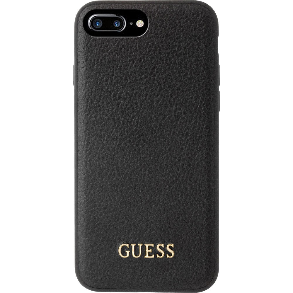 Guess - iPhone 8 Plus / 7 Plus / 6S Plus / 6 Plus Iridescent Leder Hardcase Hülle (GUHCP7LIGLBK) - Schwarz
