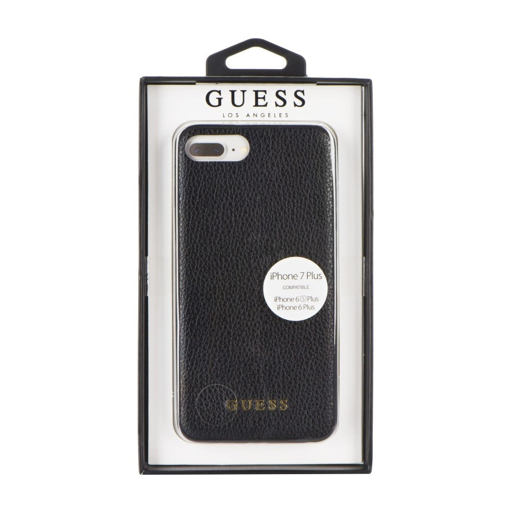 Guess - iPhone 8 Plus / 7 Plus / 6S Plus / 6 Plus Iridescent Leder Hardcase Hülle (GUHCP7LIGLBK) - Schwarz