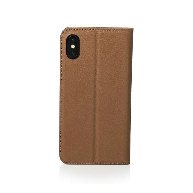 Mike Galeli - iPhone Xs / X Echtleder Book Case Tasche Flip Cover (MARCIPX-M04) - Braun