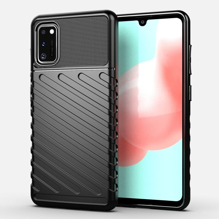 Galaxy Galaxy A41 Thunderbolt Shockproof TPU Soft Case (Schwarz)