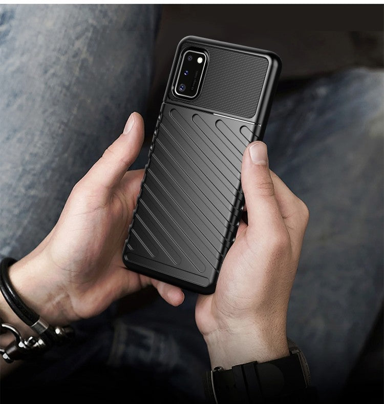 Galaxy Galaxy A41 Thunderbolt Shockproof TPU Soft Case (Schwarz)