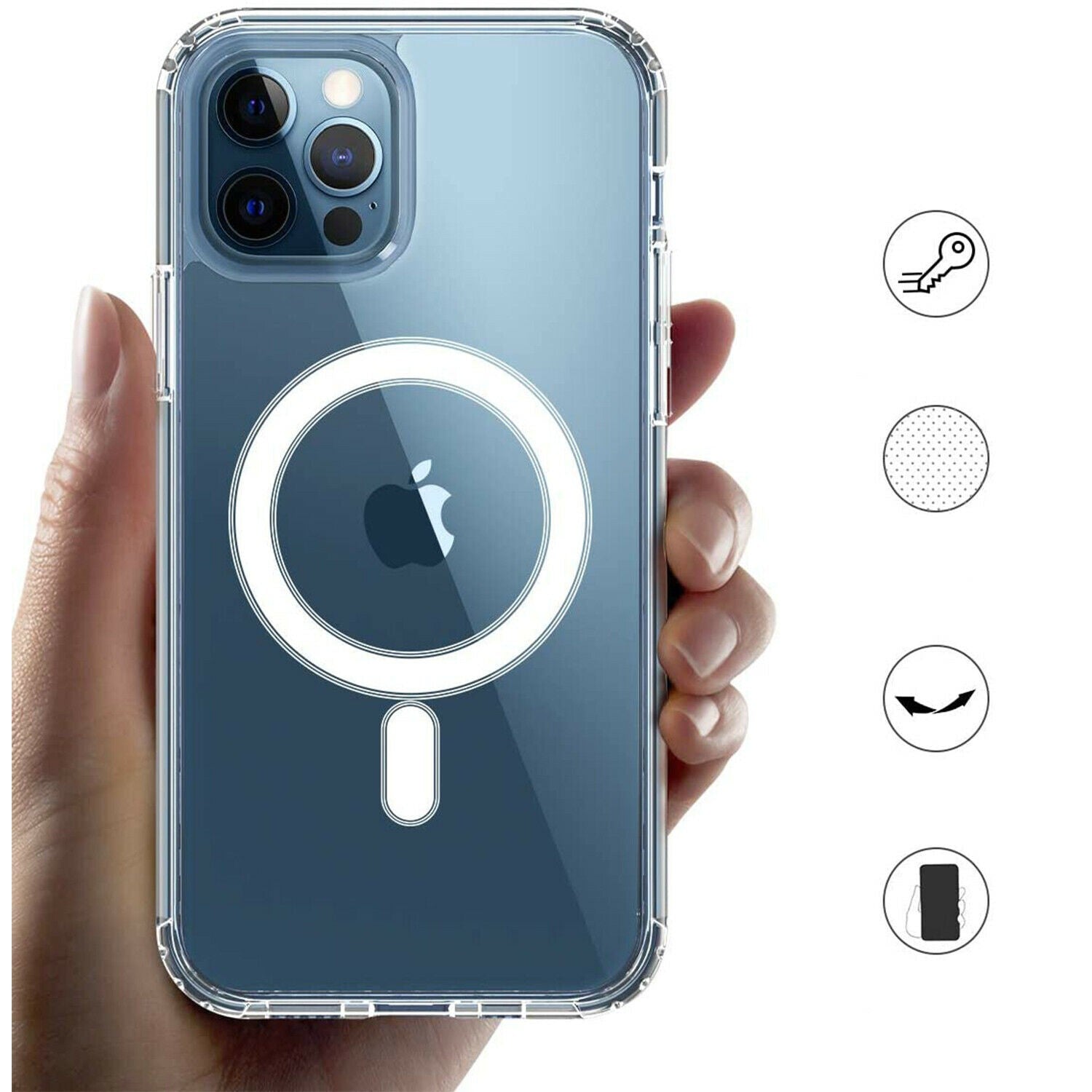 iPhone 12, 12 Pro Magsafe Hülle Magnetisches Case Transparent