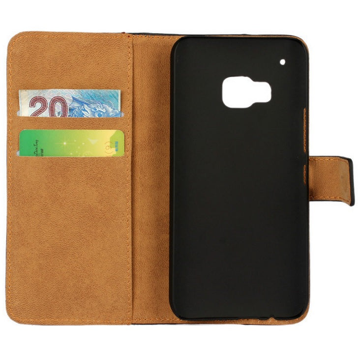 Schwarz Leder Kreditkarte Etui HTC One M9