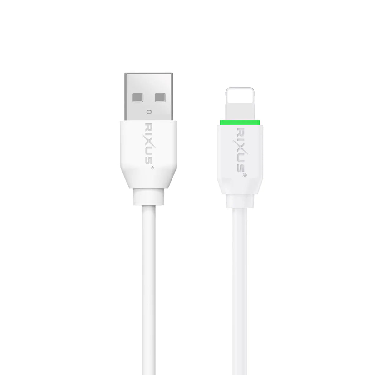Rixus Schnellladekabel – USB-A zu Lightning, 100cm, Weiss - Phonebazaar