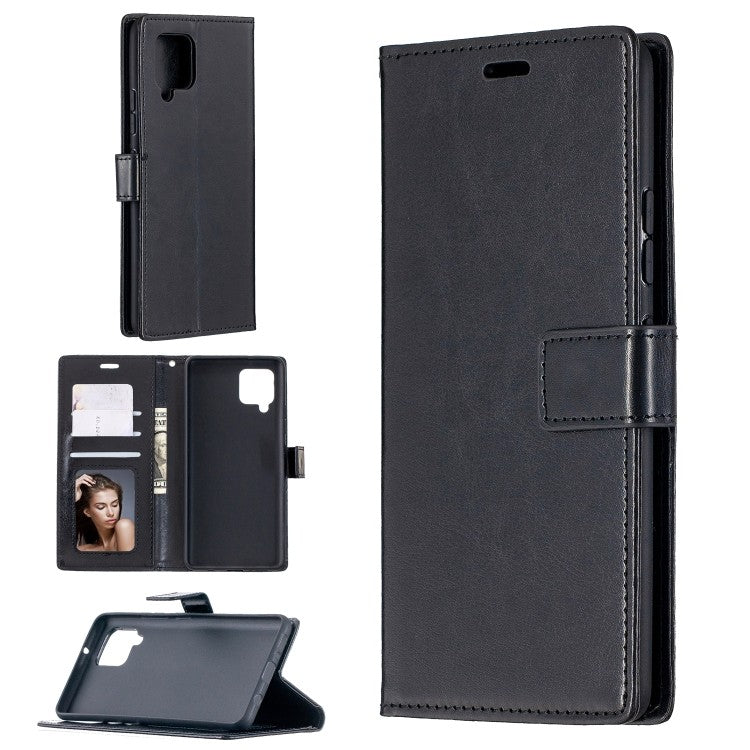 Galaxy A42 Leder Schwarz Kreditkarte Etui Bookcase