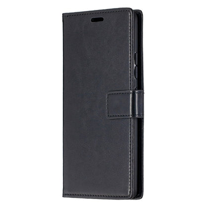 Galaxy A42 Leder Schwarz Kreditkarte Etui Bookcase